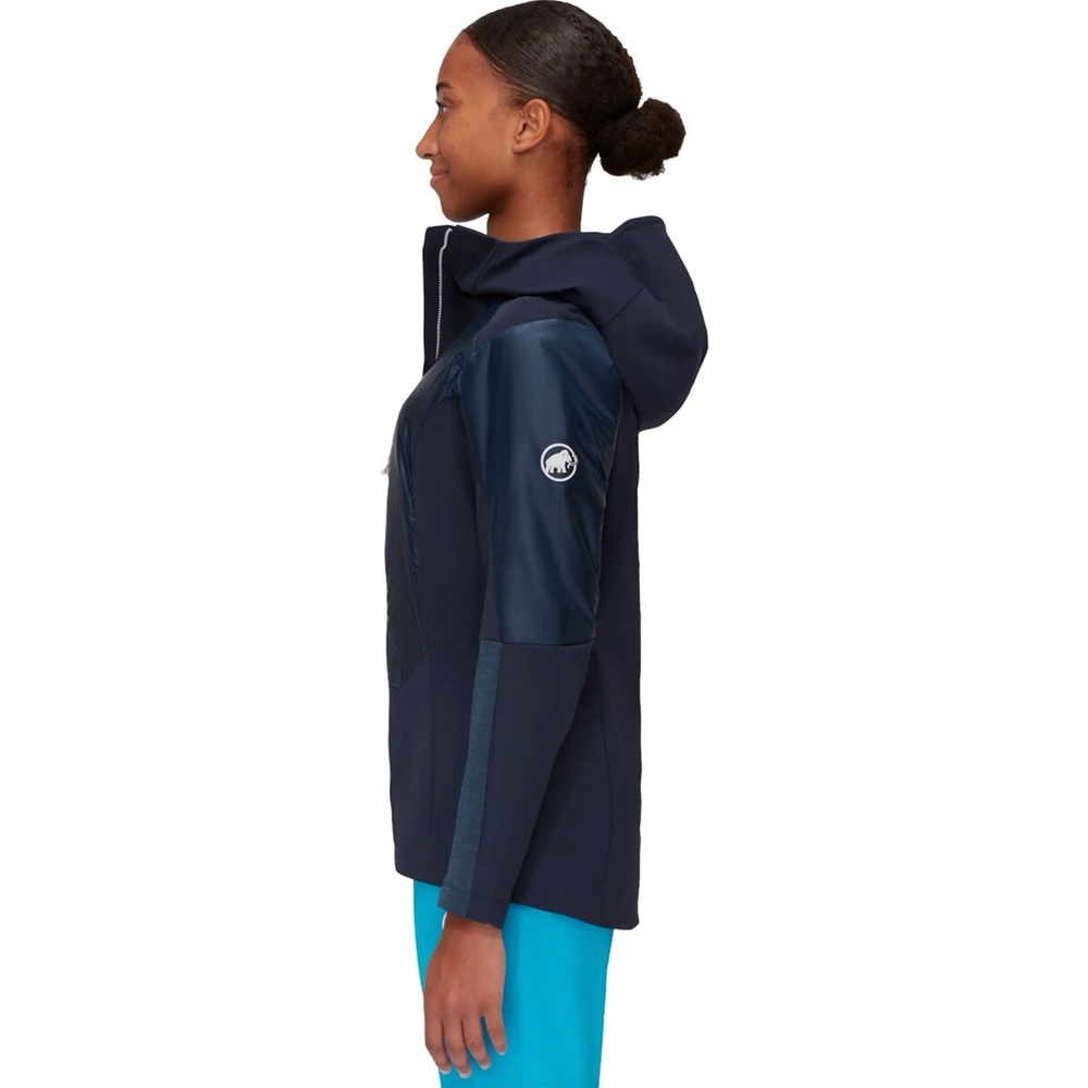 Mammut 🦣 Women’s Eisfeld SO hybrid hoodie, soft shell jacket, size S, navy - Picture 2 of 9
